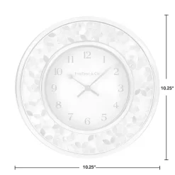 White Arabesque Mosaic Frame Wall Clock