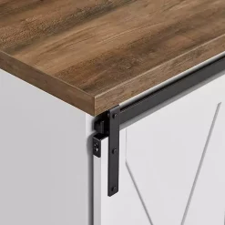 White Barn Door Cabinet