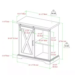 White Barn Door Cabinet