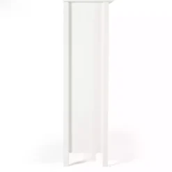 White Brazilian Pine Wood 3-Tier Bookshelf