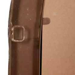 White Brown Rustic Window Iron Frame Wall Mirror