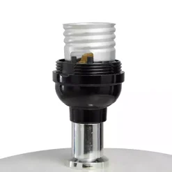 White Ceramic and Jute Woven Table Lamp