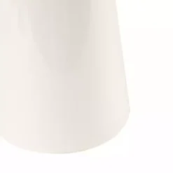 White Ceramic and Wood Cone Table Lamp