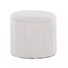 White Collapsible Storage Ottoman