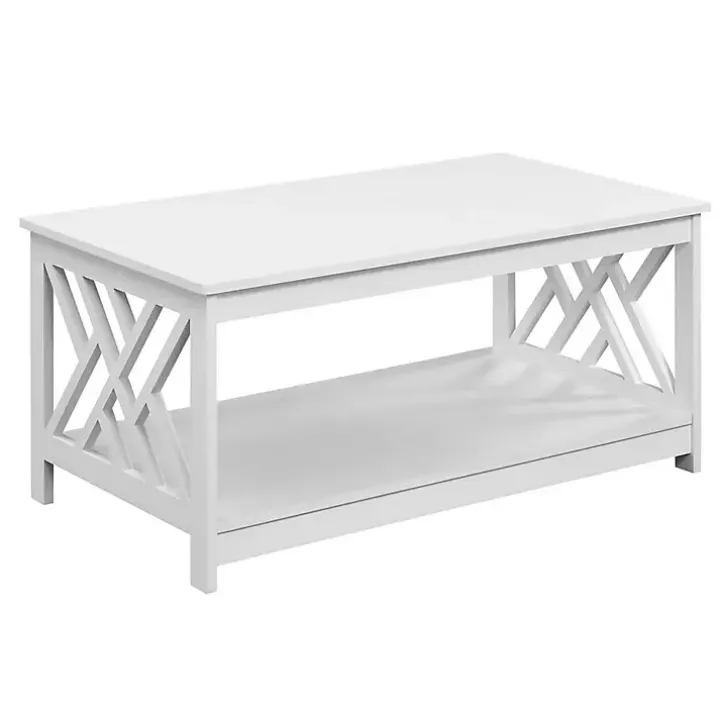 White Cut-Out Sides Coffee Table