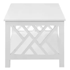 White Cut-Out Sides Coffee Table