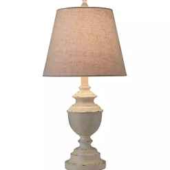 White Farmhouse Accent Table Lamp