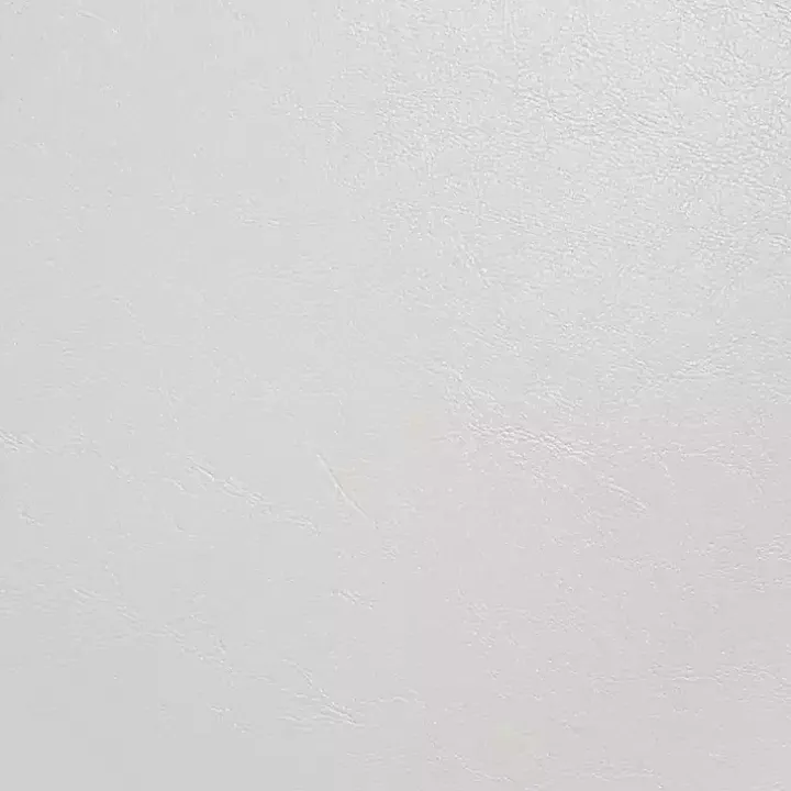 White Faux Leather Eliza Round Storage Ottoman