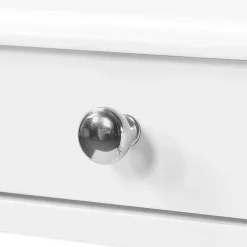 White French Country Single Drawer Accent Table