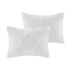 White Geometric Full/Queen 3-pc. Comforter Set