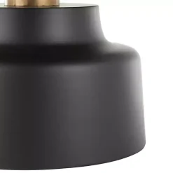 White Marble & Black Metal Pedestal Coffee Table