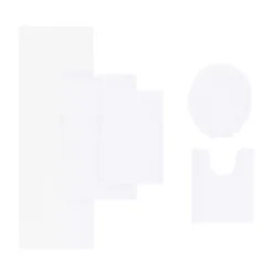 White Marshmallow Contour Bath Mat, 24 in.