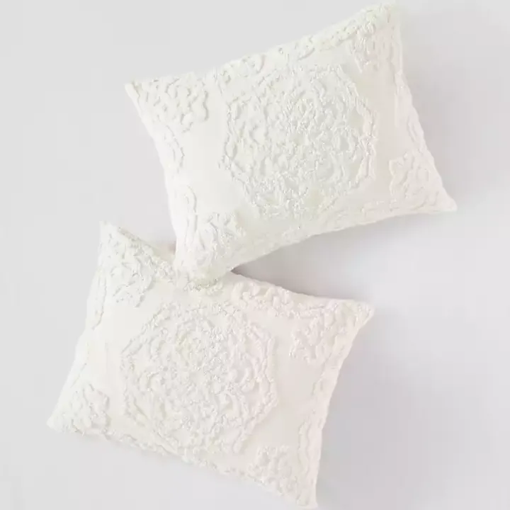 White Medallion Full/Queen 3-pc. Comforter Set