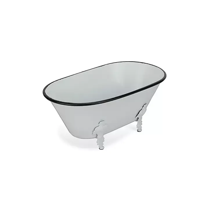 White Metal Bathtub Statue