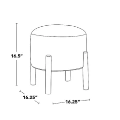 White Michelle Ottoman
