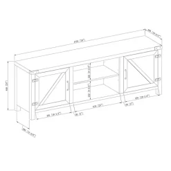 White Oak Barn Door TV Stand