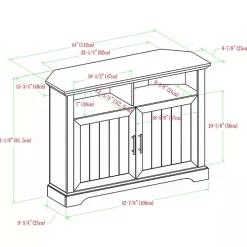 White Oak Grooved Door Corner TV Stand