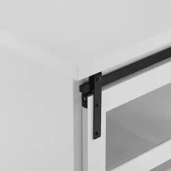 White Oak Sliding Door Cabinet