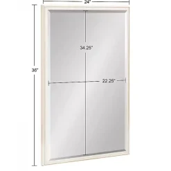 White Oakhurst Rectangle Wall Mirror, 36 in.