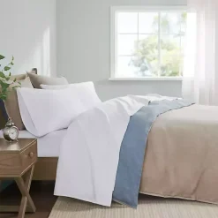 White Pima Cotton Sateen 4-pc. King Sheet Set