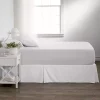 White Pleated Microfiber Queen Bed Skirt