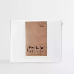 White Pleated Microfiber Twin Bed Skirt