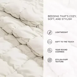 White Puff 3-pc. Full/Queen Comforter Set