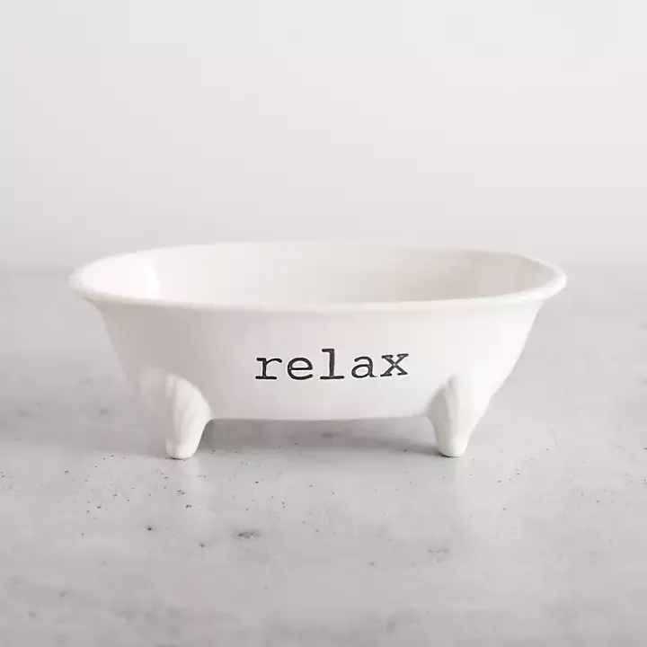 White Relax Bathtub Bathroom Tray