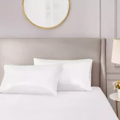 White Satin King 2-pc. Pillow Case Set