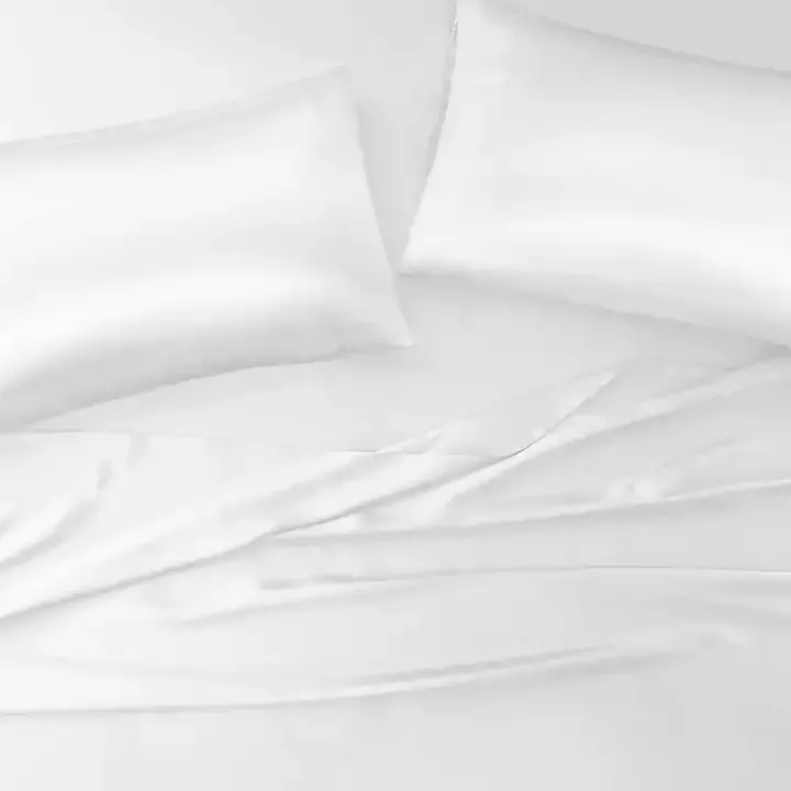 White Satin King 2-pc. Pillow Case Set