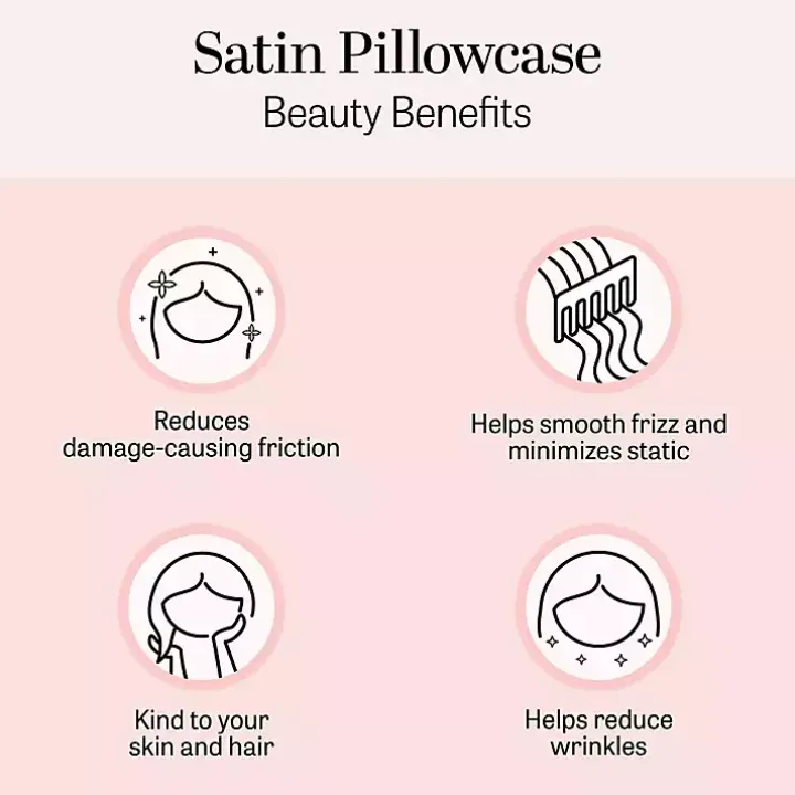 White Satin King 2-pc. Pillow Case Set