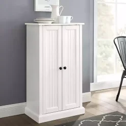 White Seaside Accent Cabinet