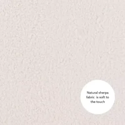 White Sherpa Upholstered Storage Ottoman