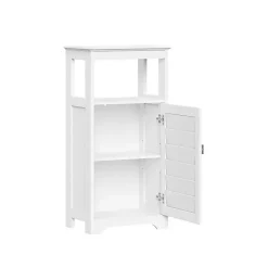 White Shutter Single Door Storage Cabinet