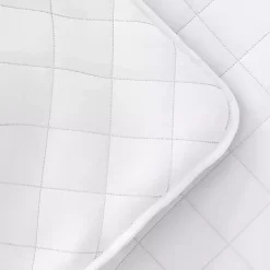 White Stitched Diamond 3-pc. King Quilt Set