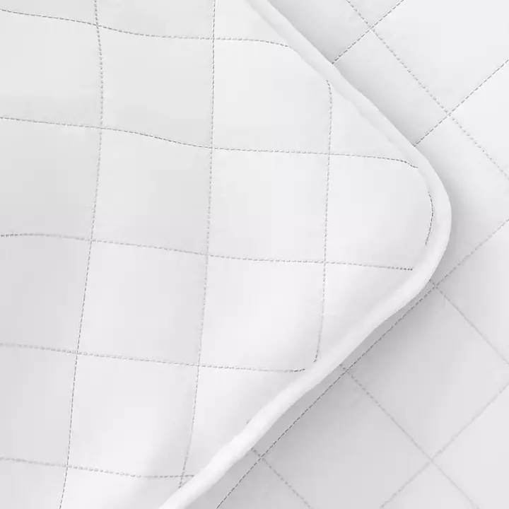 White Stitched Diamond 2-pc. Twin Quilt Set