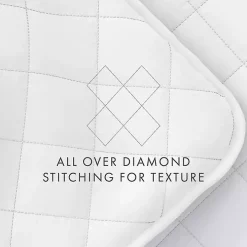 White Stitched Diamond 2-pc. Twin Quilt Set