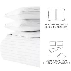 White Stitched Stripes 2-pc. Twin Quilt Set