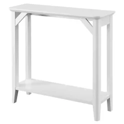 White Tapered Legs Rustic Console Table