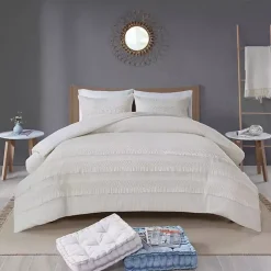 White Tassels California King 3-pc. Comforter Set