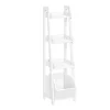 White 4-Tier Small Ladder Shelf