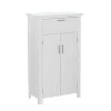 White Two-Door Top Shelf Cabinet
