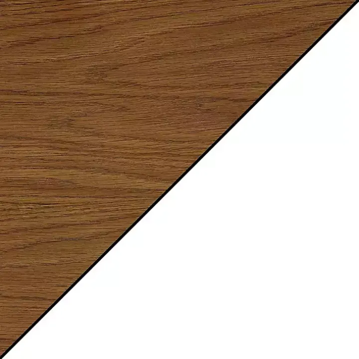 White Two-Tone Wood Double X Sides Accent Table