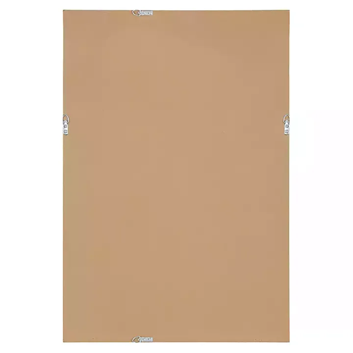 White Vintage Beaded Wall Mirror, 30 in.