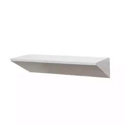 White Wedge Wood Small Floating Shelf