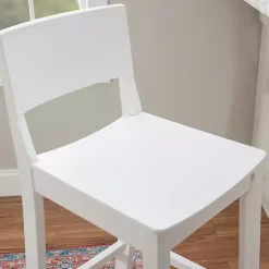 White Wood Devin Bar Stools, Set of 2