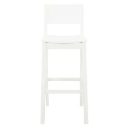 White Wood Devin Bar Stools, Set of 2