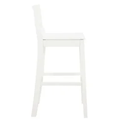 White Wood Devin Bar Stools, Set of 2