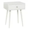 White Wood 1-Drawer Arthur Accent Table