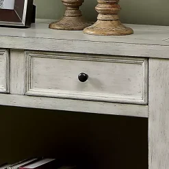 White Wood 4-Drawer Farmhouse Console Table